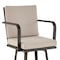 Armen Living Don 30" Outdoor Patio Swivel Bar Stool in Brown Aluminum with Cushions 840254332492 - alternate 10